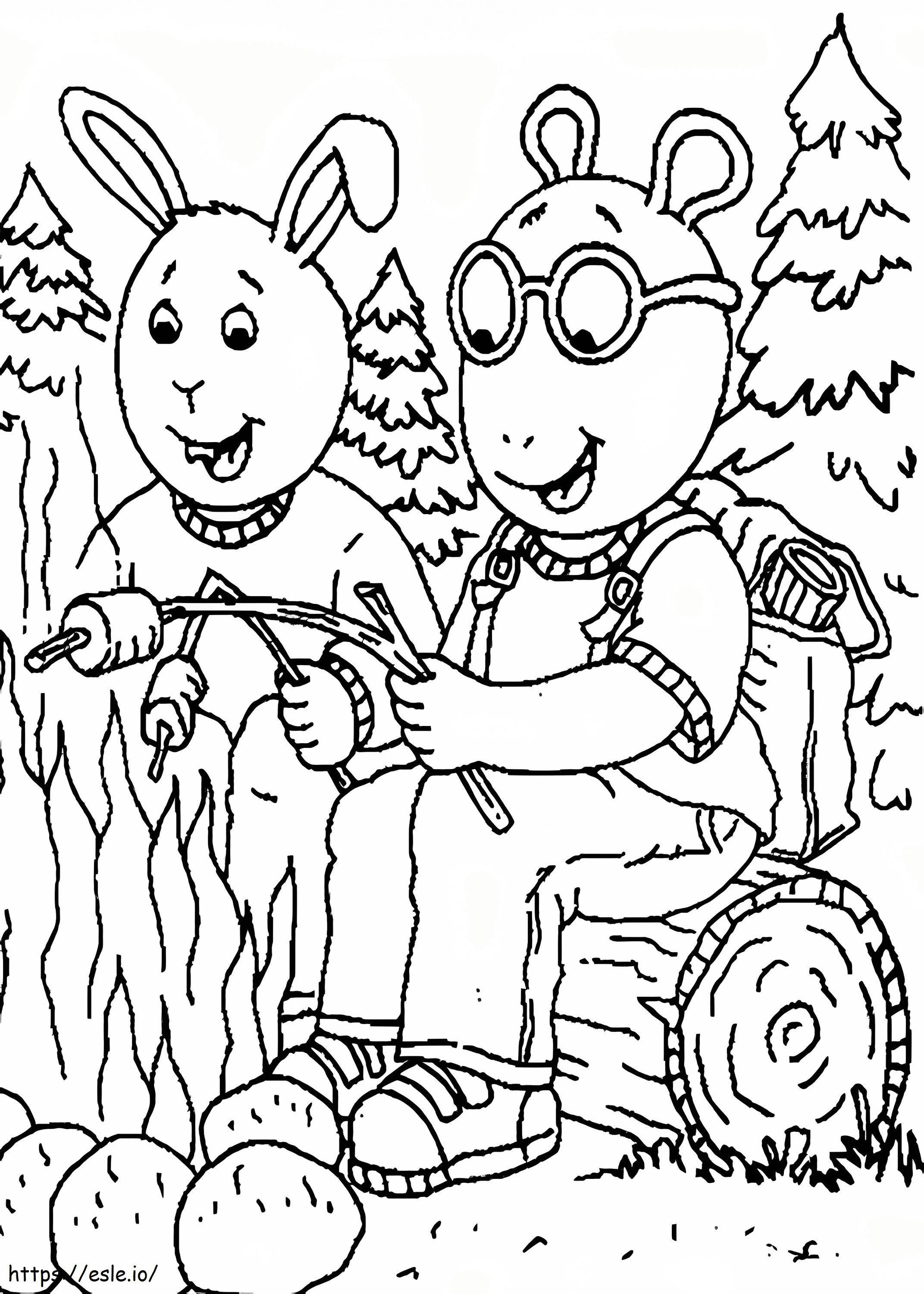 Arthur Read Go Camping coloring page