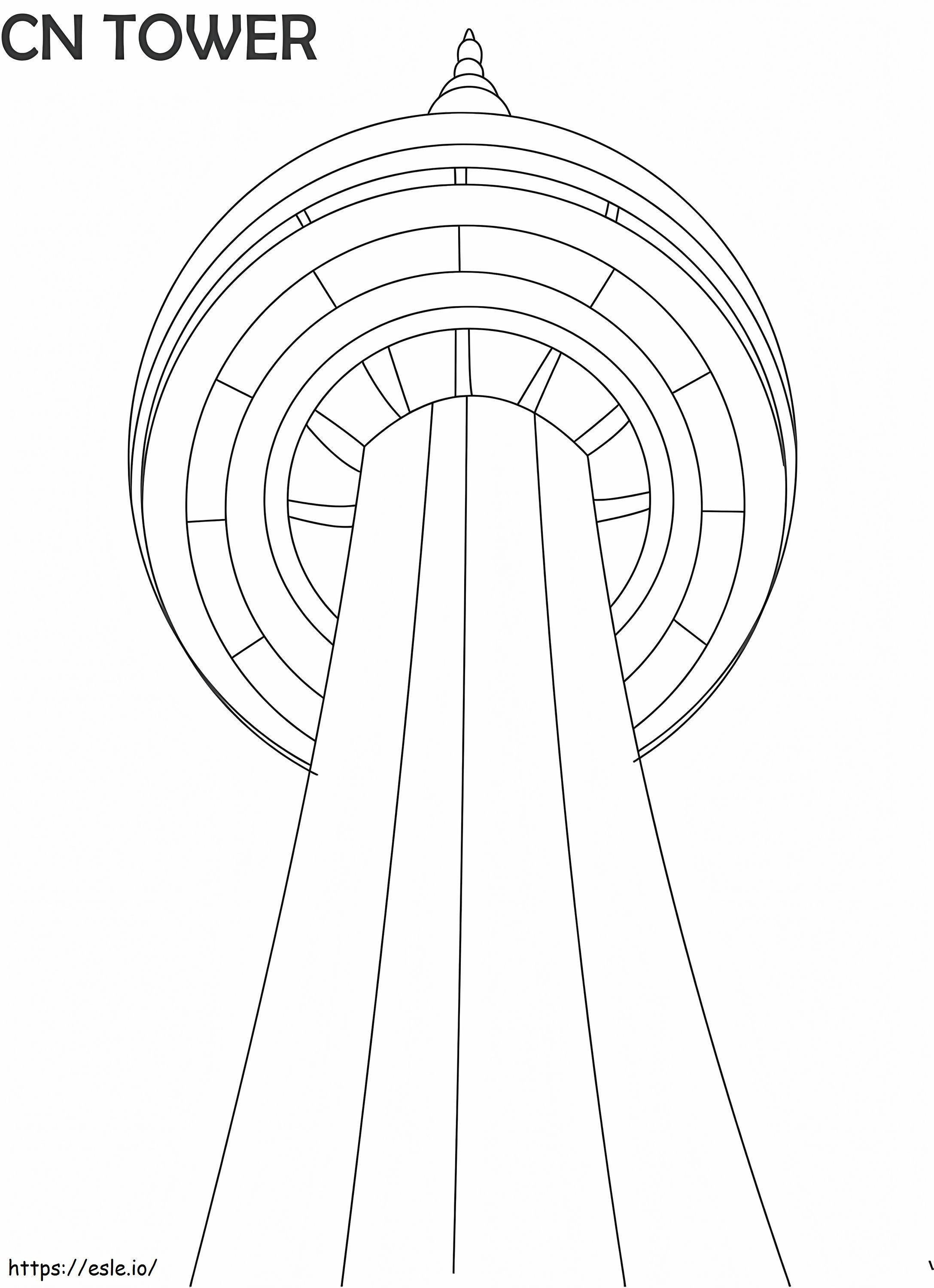 CN Tower 1 coloring page