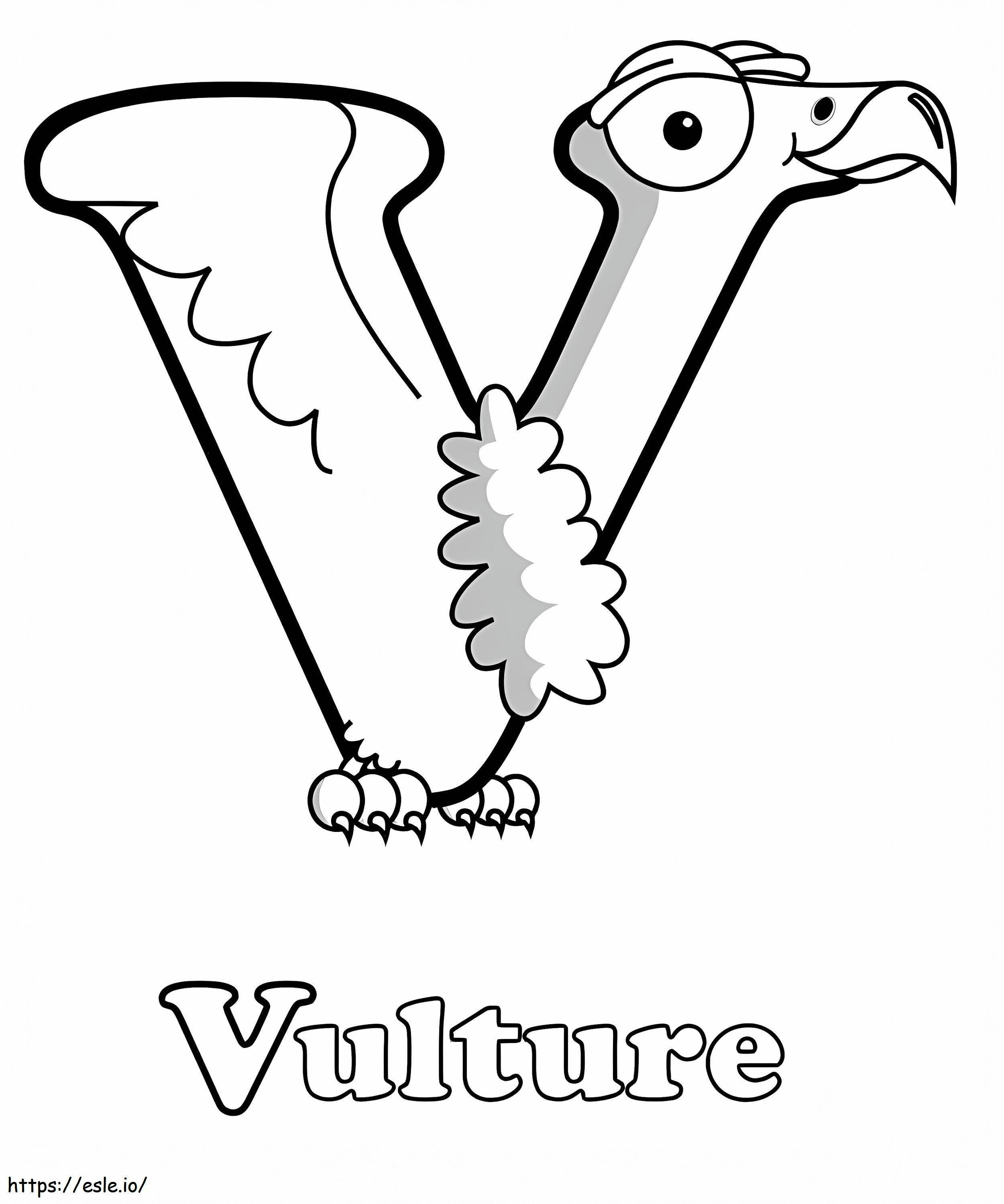 Vulture Scrisoarea V de colorat