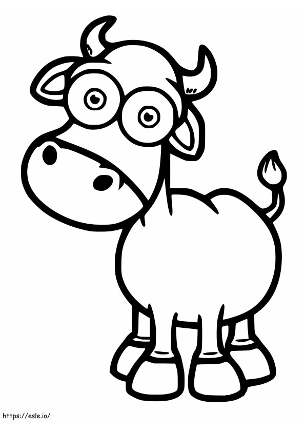 Cute Bull coloring page
