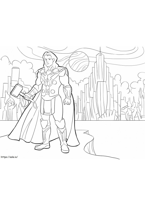 Coloriage Prince Thor à imprimer dessin