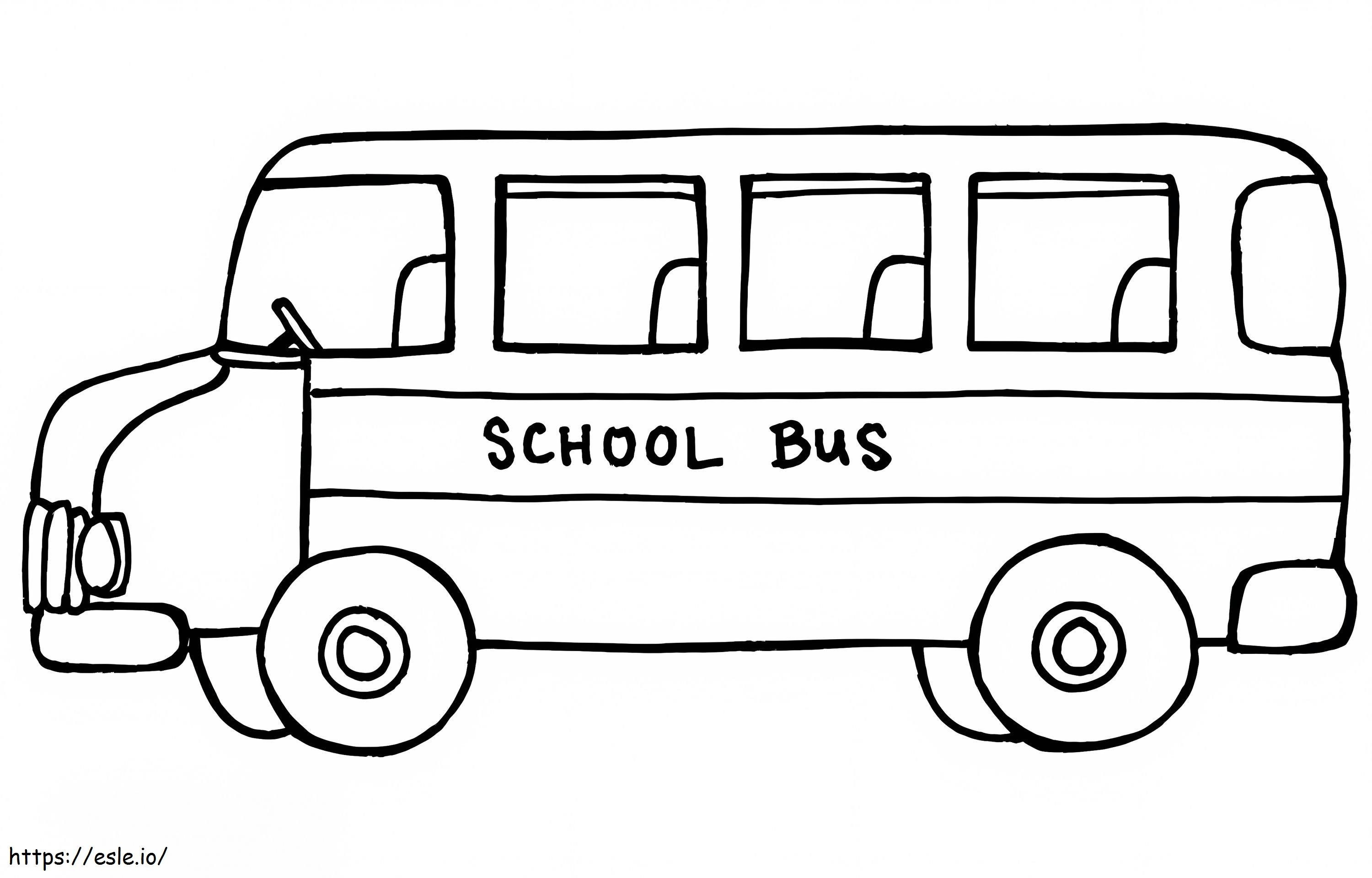 Autobuzul școlar Sally de colorat