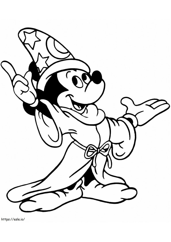 Mickey Mouse Magician coloring page