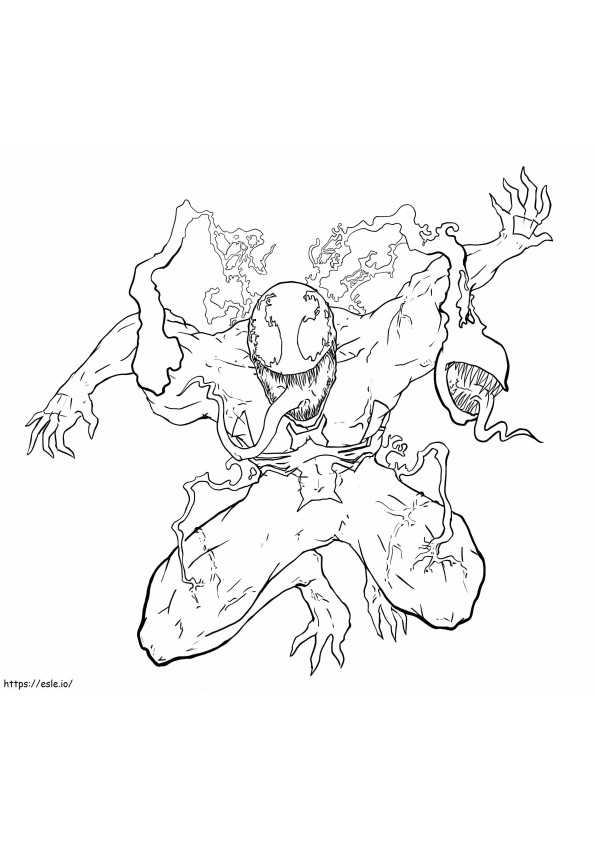 Creepy Venom coloring page