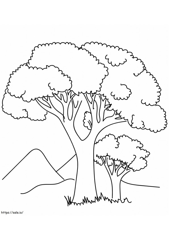 Two Trees coloring page