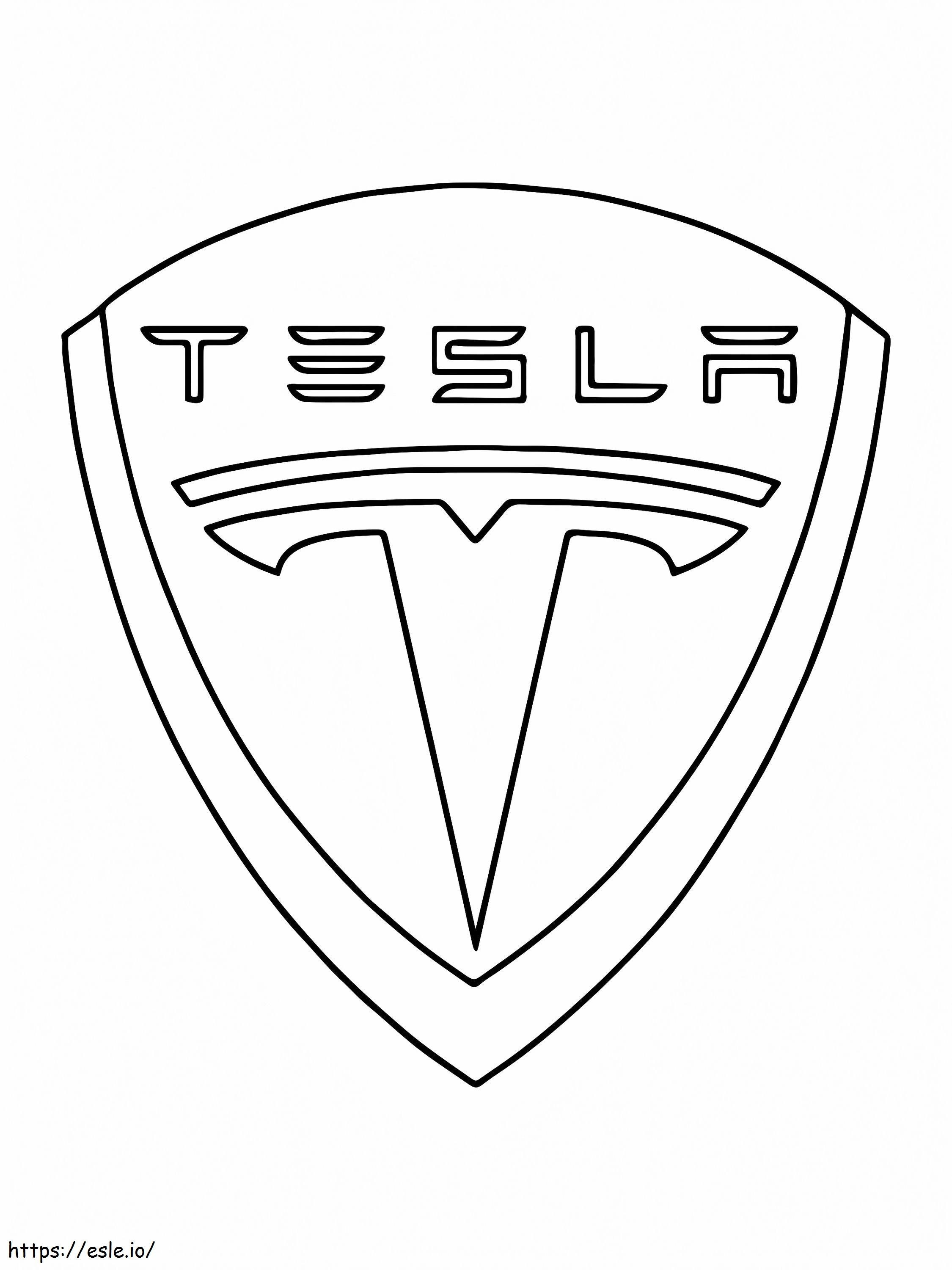 Tesla Car Logo coloring page