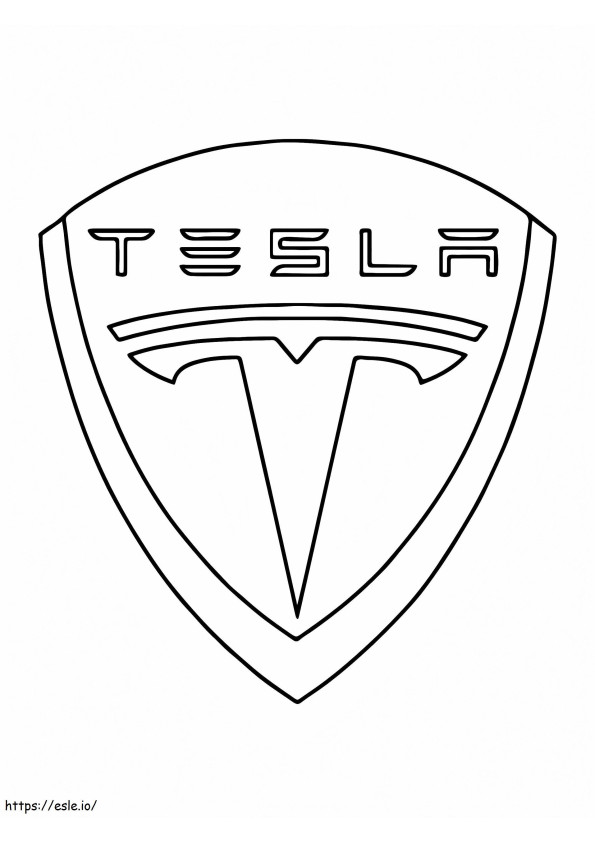 Tesla auto-logo kleurplaat