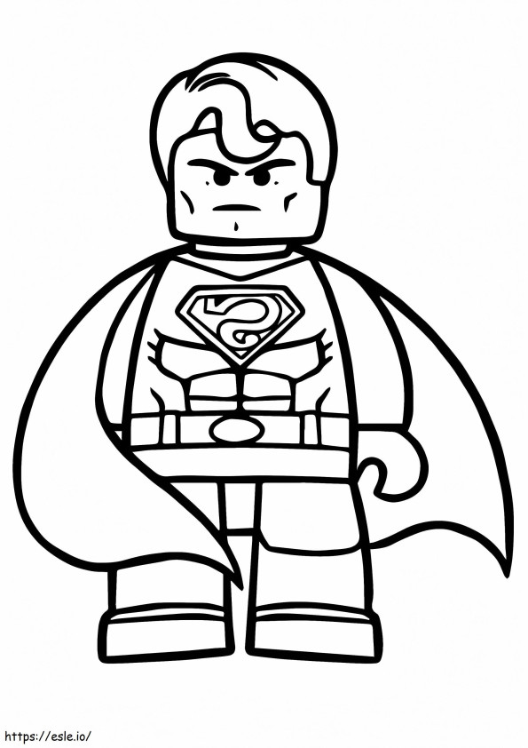 Coloriage  Lego dans Superman A4 à imprimer dessin