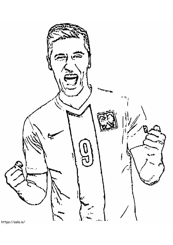 Roberto Lewandowski 7 para colorear