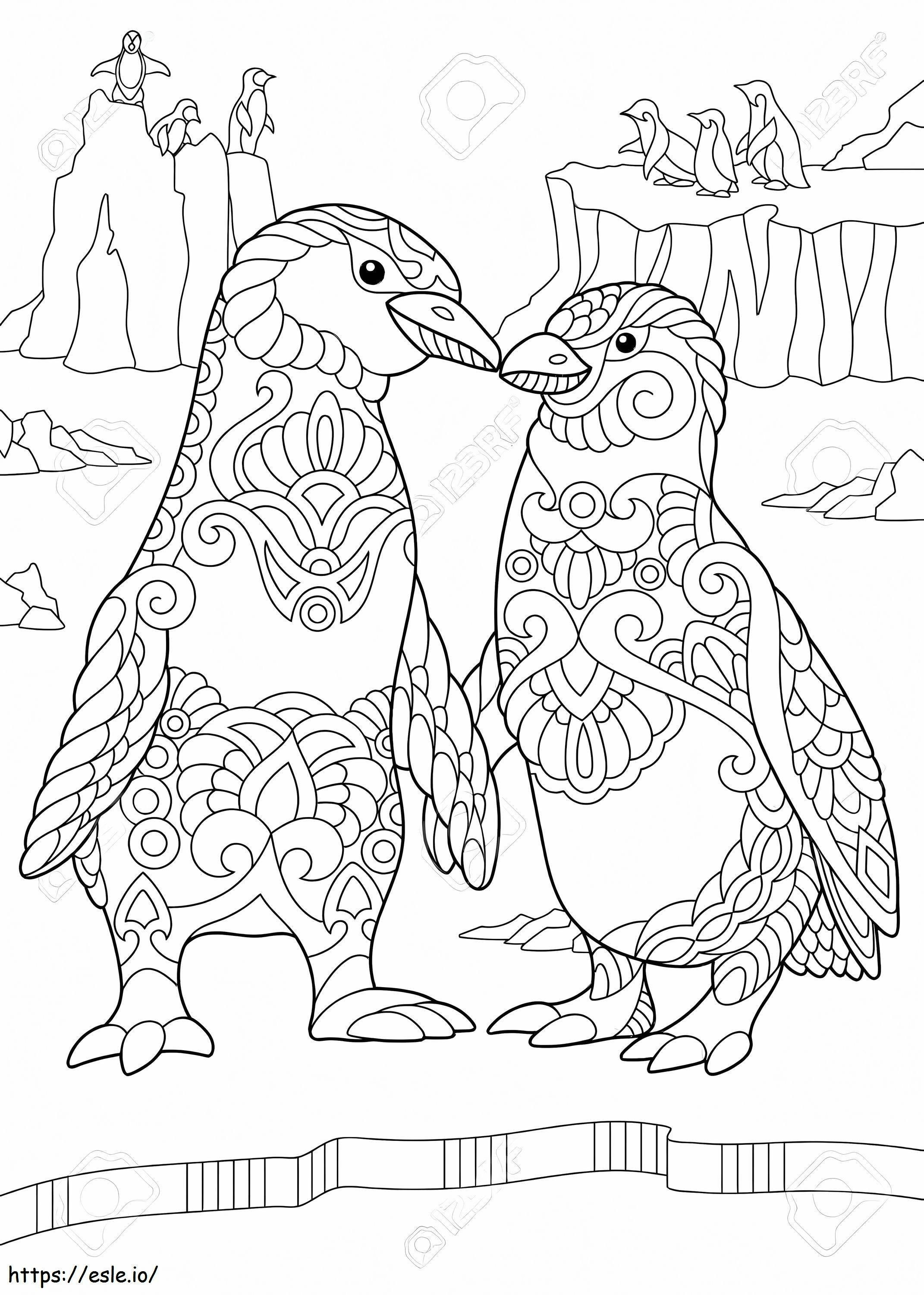 Coloriage Pigeon qui s'embrasse à imprimer dessin