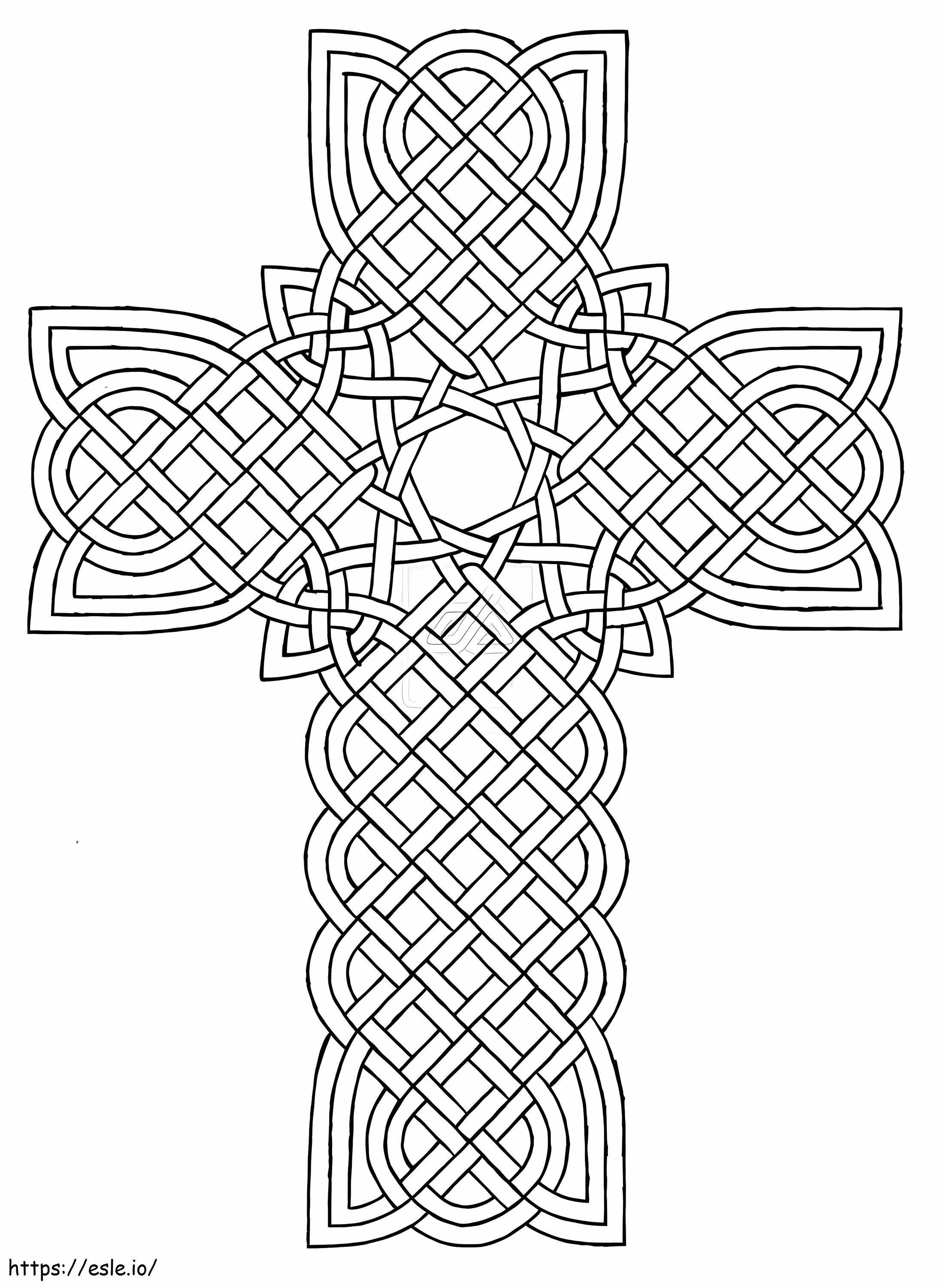 Kreuz-Mandala ausmalbilder