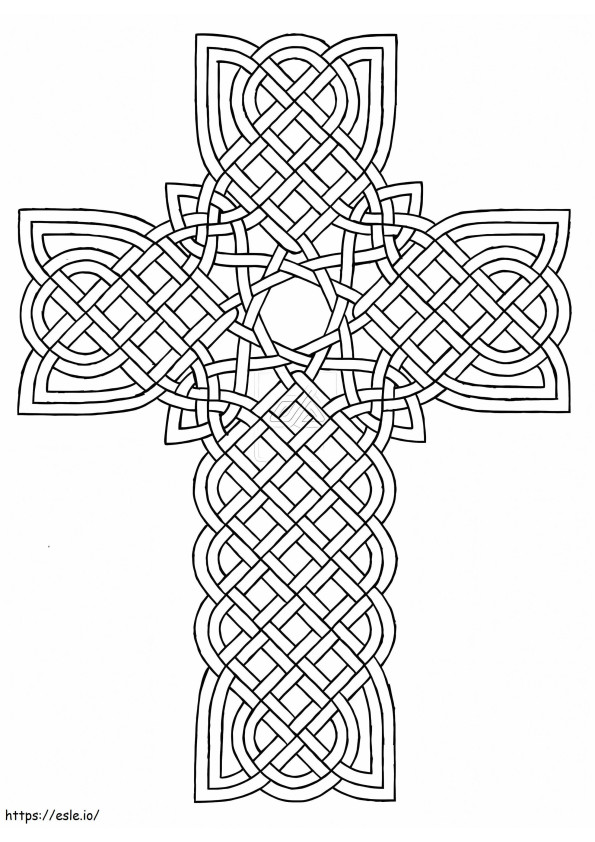 Cross Mandala coloring page