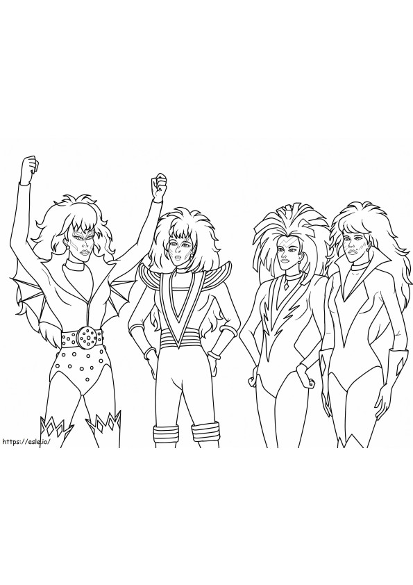 Jem And The Holograms Characters coloring page