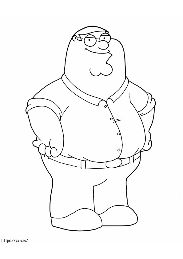 Peter Griffin Family Guy coloring page