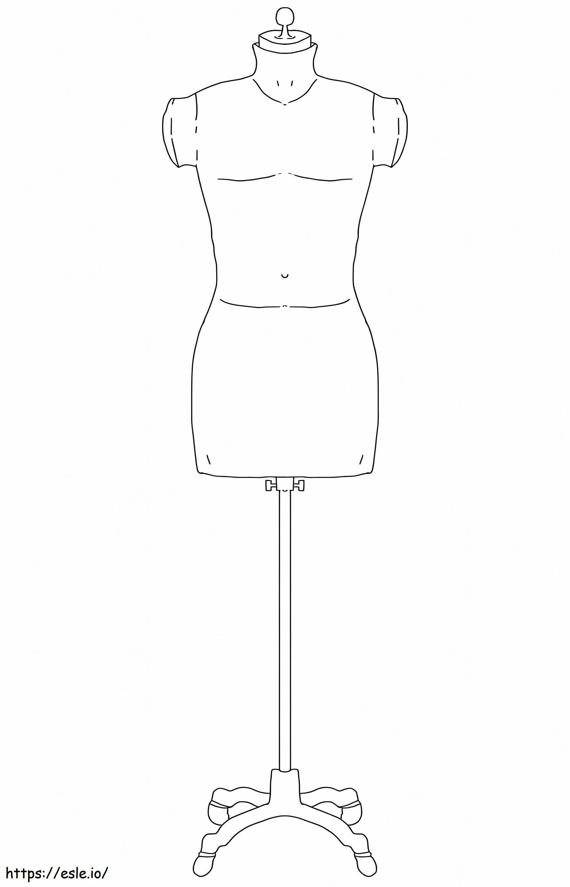 Print Mannequin coloring page