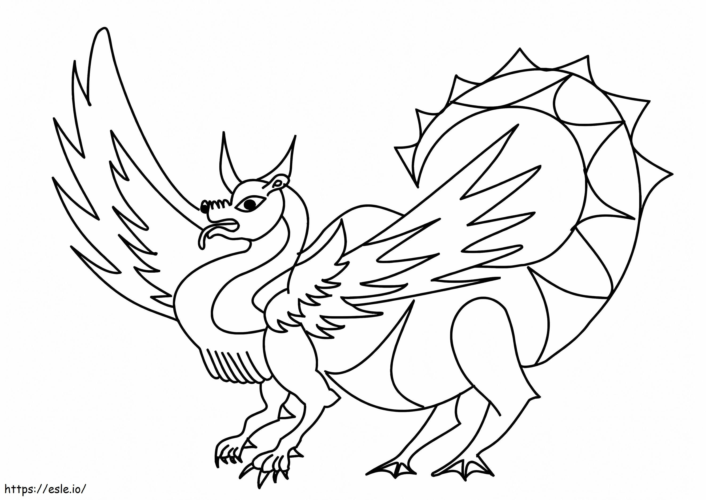 Dragon Fox coloring page