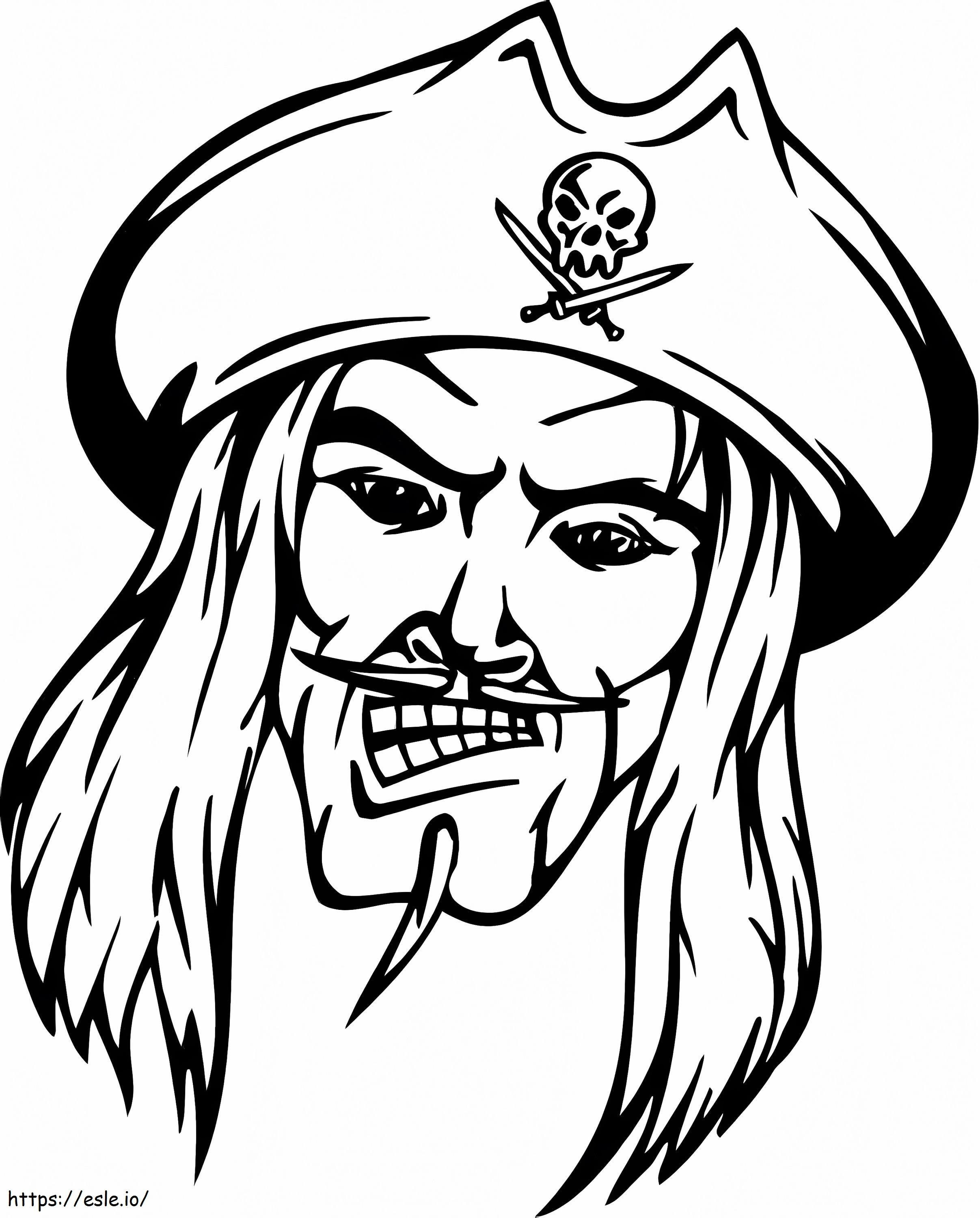 Pirate Mascot coloring page