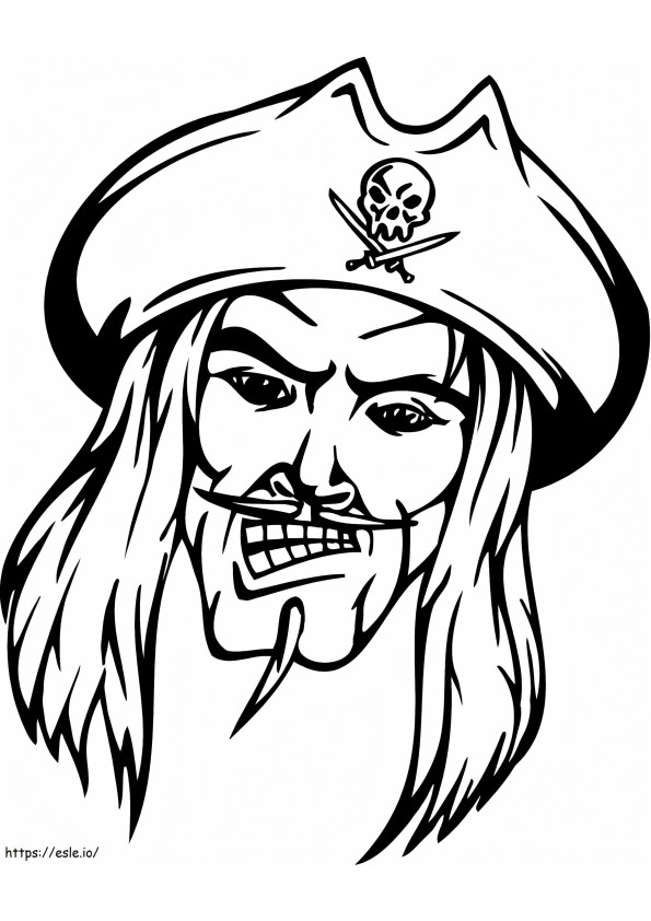 Pirate Mascot coloring page