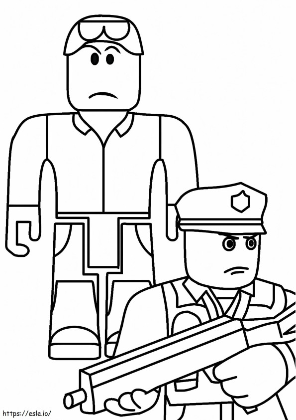 Robloxowa policja kolorowanka