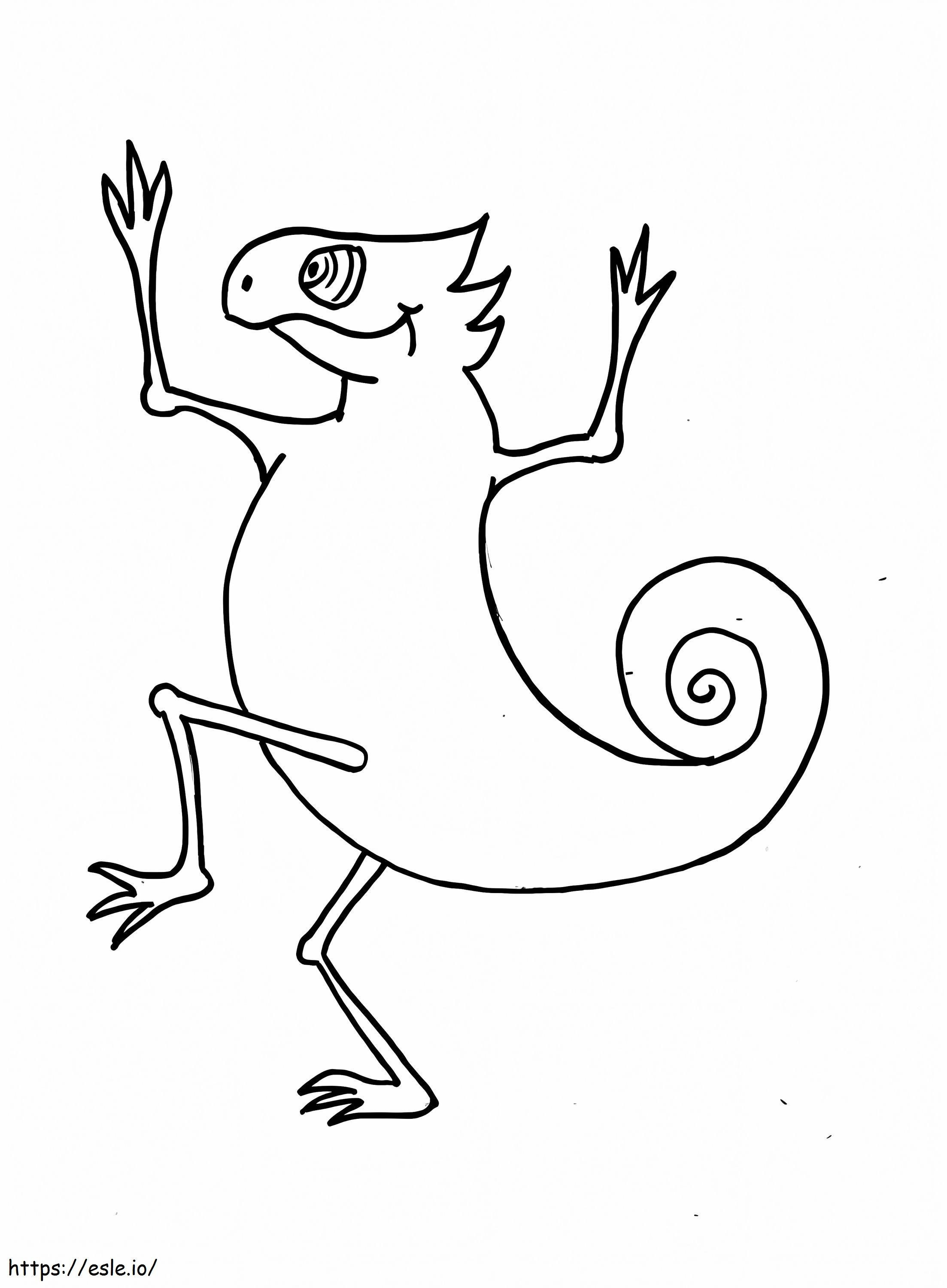 Rysunek kameleona kolorowanka