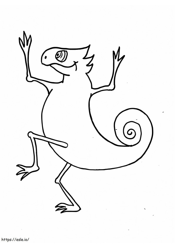 Rysunek kameleona kolorowanka