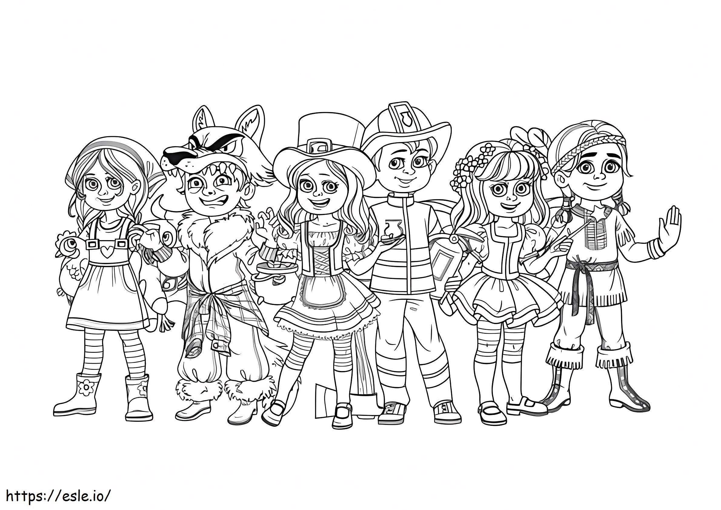 The Carnival Parade coloring page