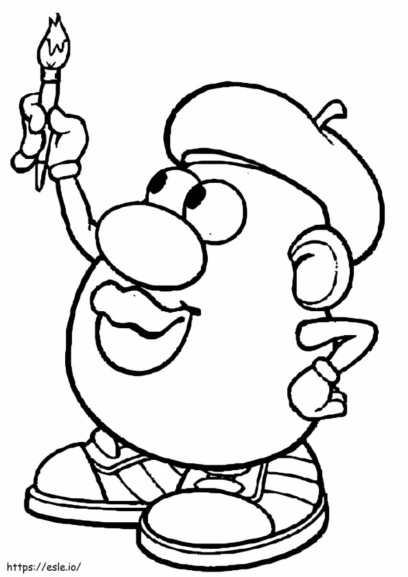 Mr. Potato Head Artist coloring page