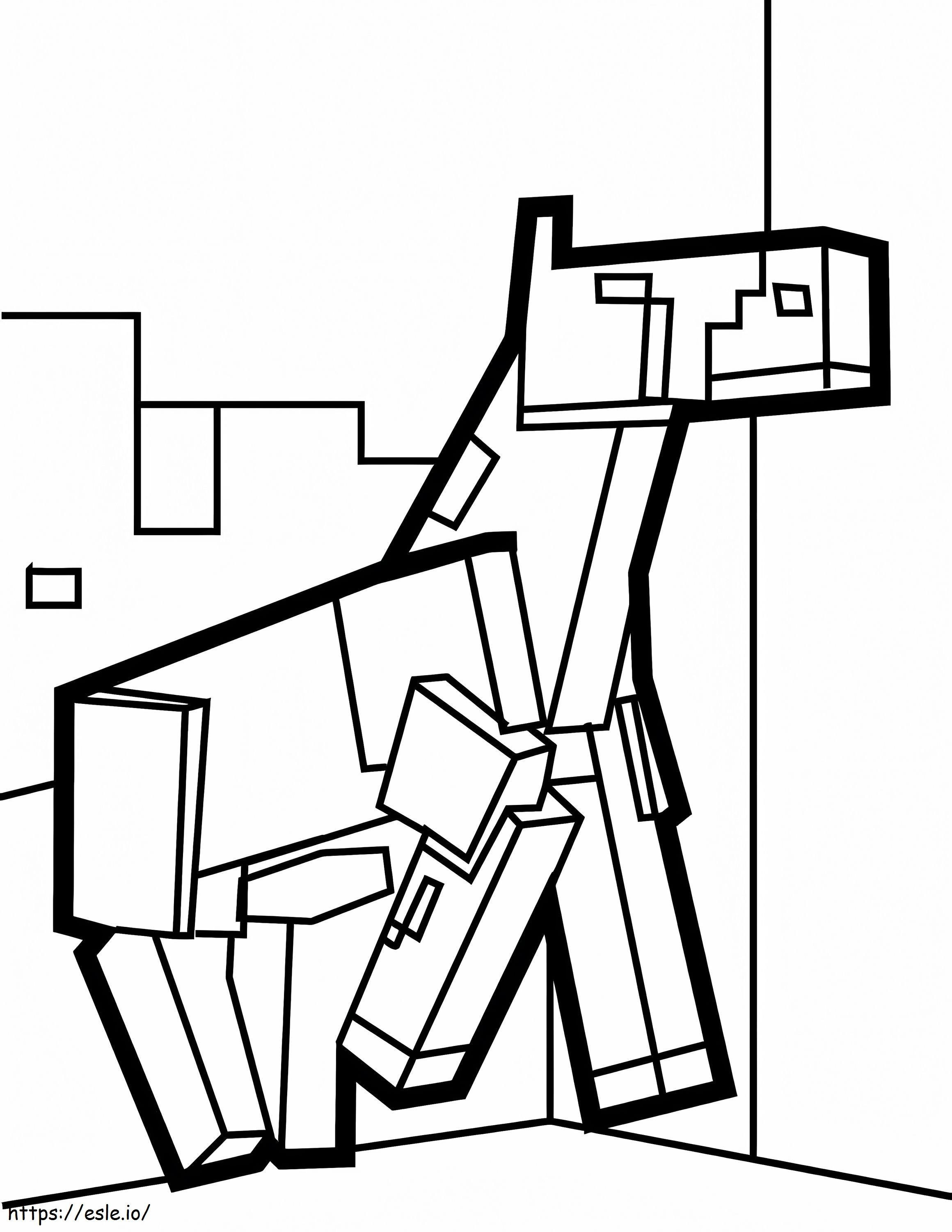Horse In Minecraft coloring page