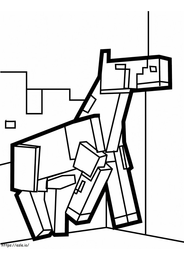 Horse In Minecraft coloring page