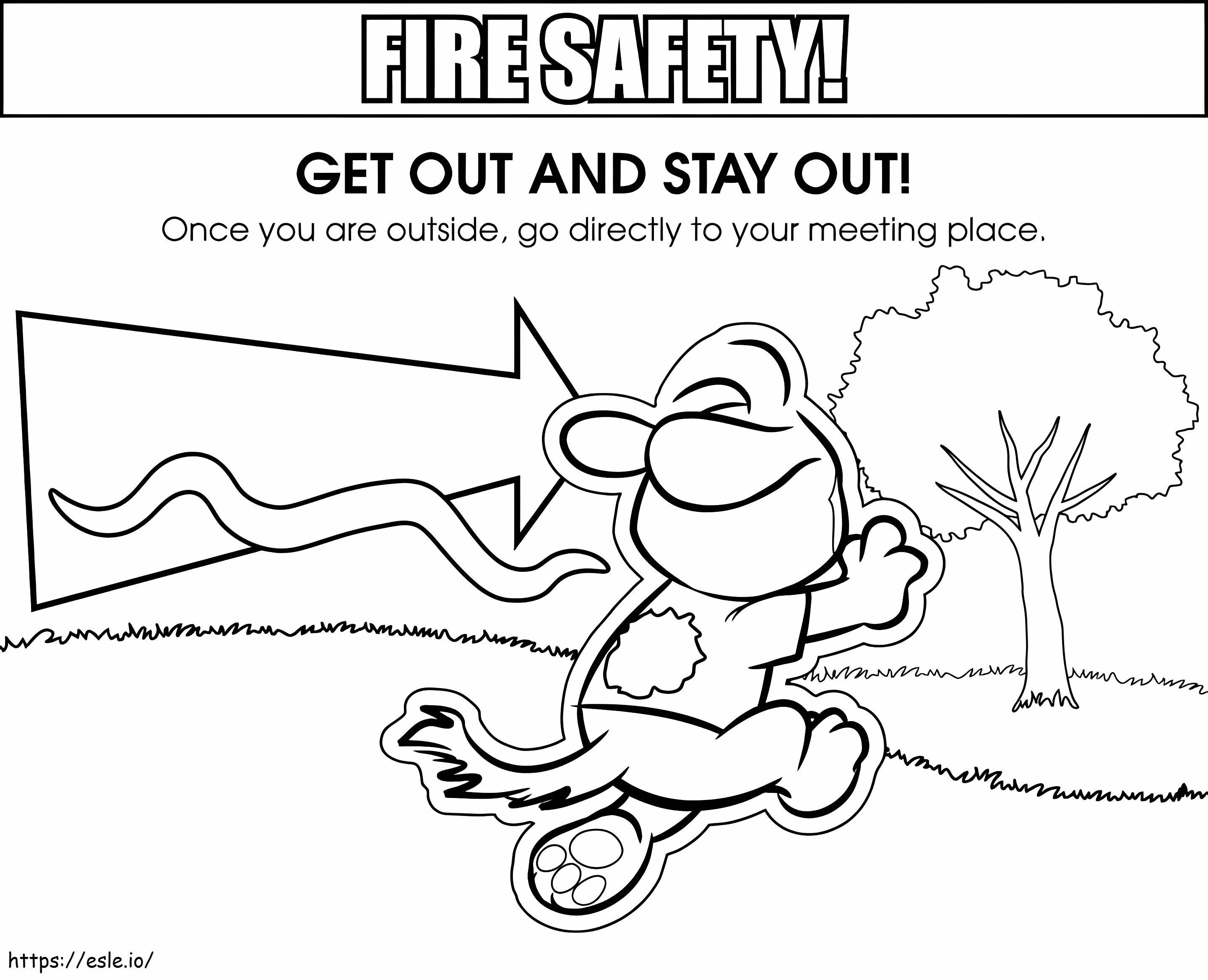 Dışarı Çıkın ve Uzak Durun Yangın Güvenliği boyama
