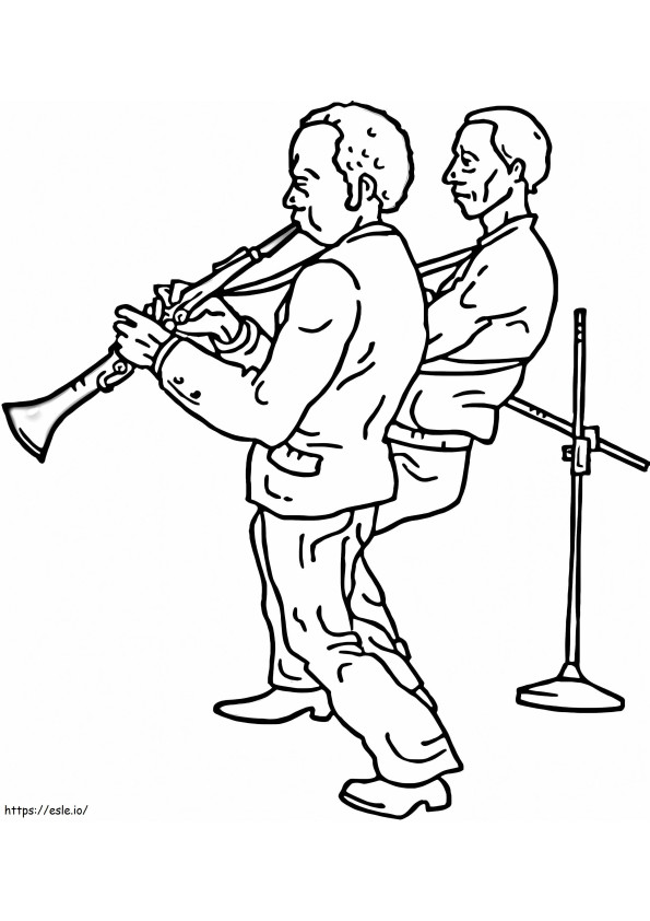 Coloriage Bande de clarinette à imprimer dessin