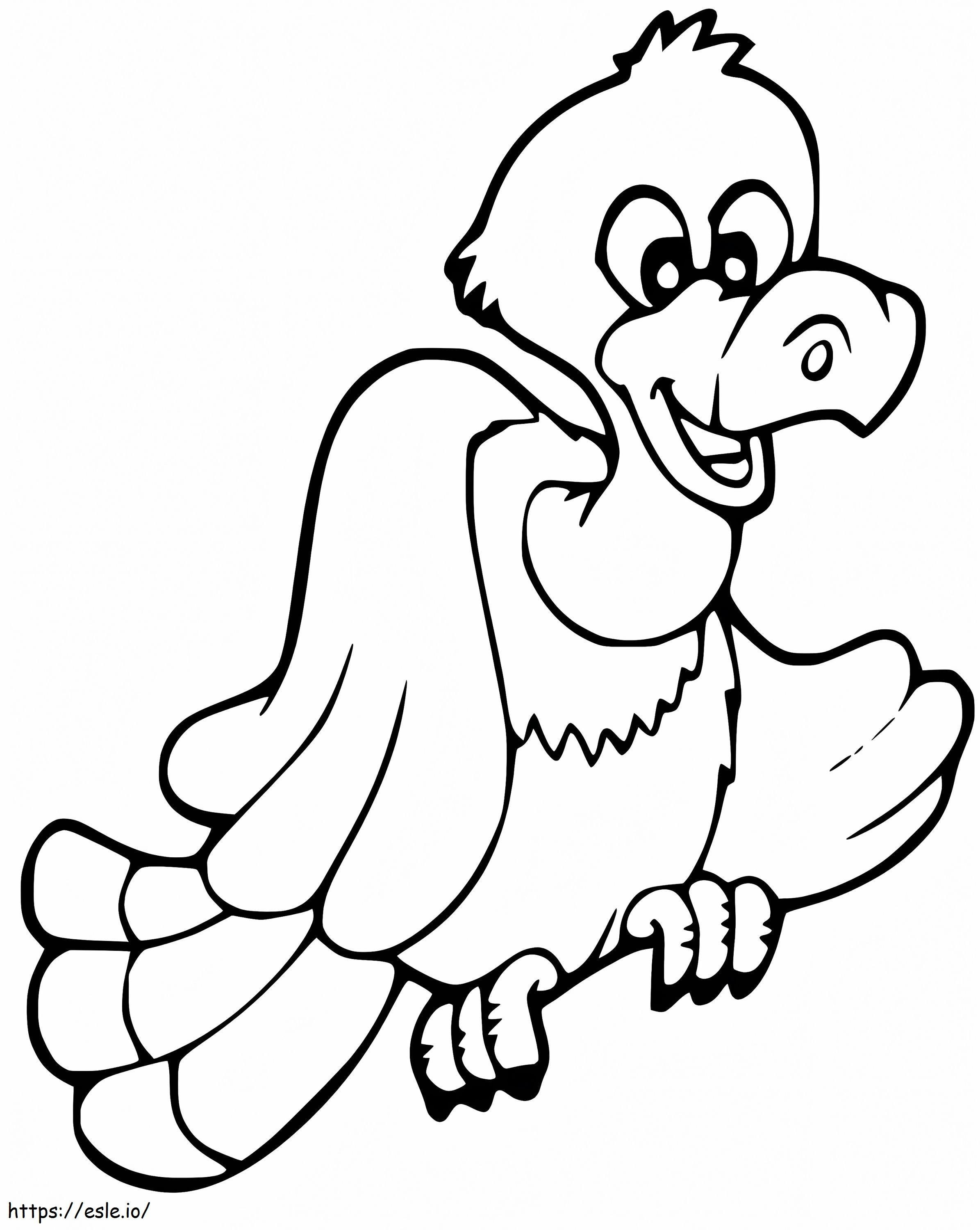 Coloriage Adorable vautour à imprimer dessin