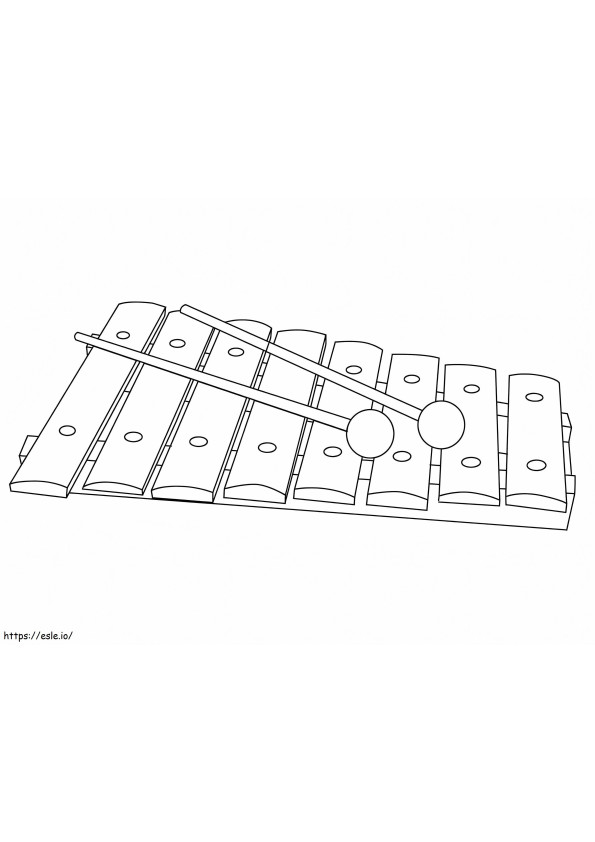 Coloriage Xylophone Normal 6 à imprimer dessin