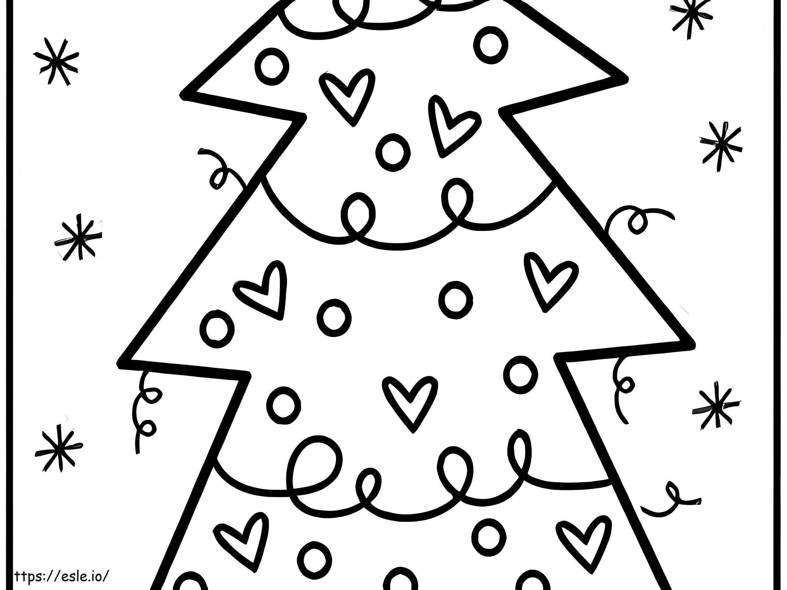 Drzewko świąteczne kolorowanka