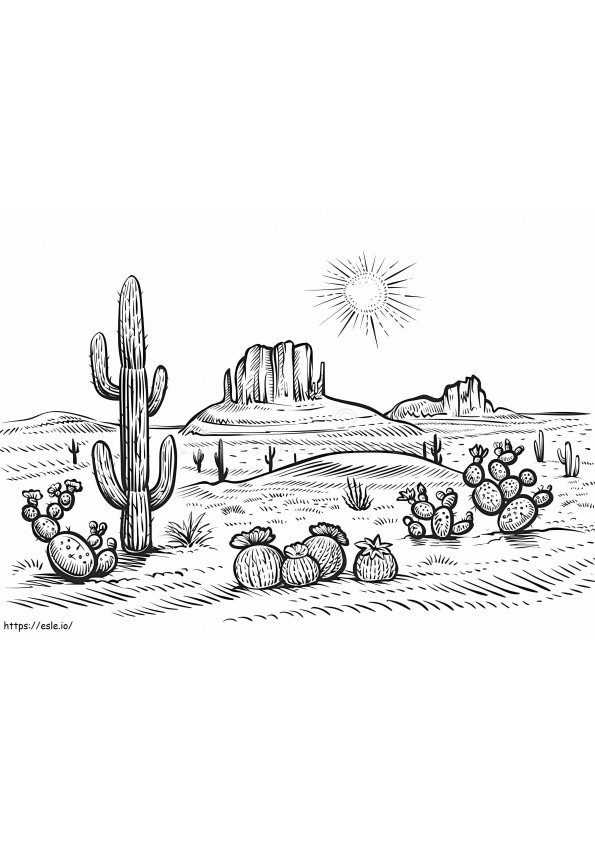 Desert 1 coloring page
