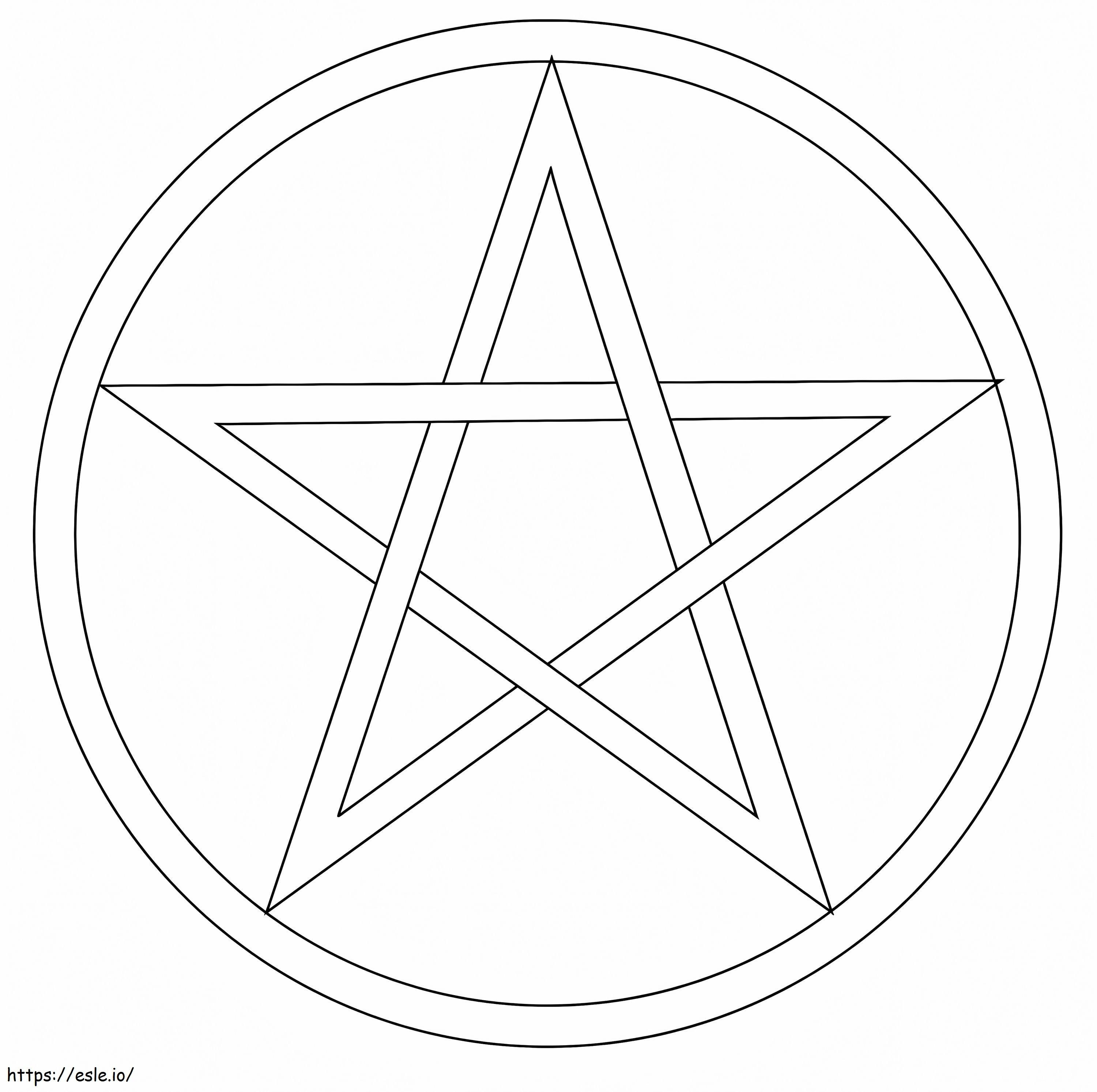 Easy Wiccan coloring page