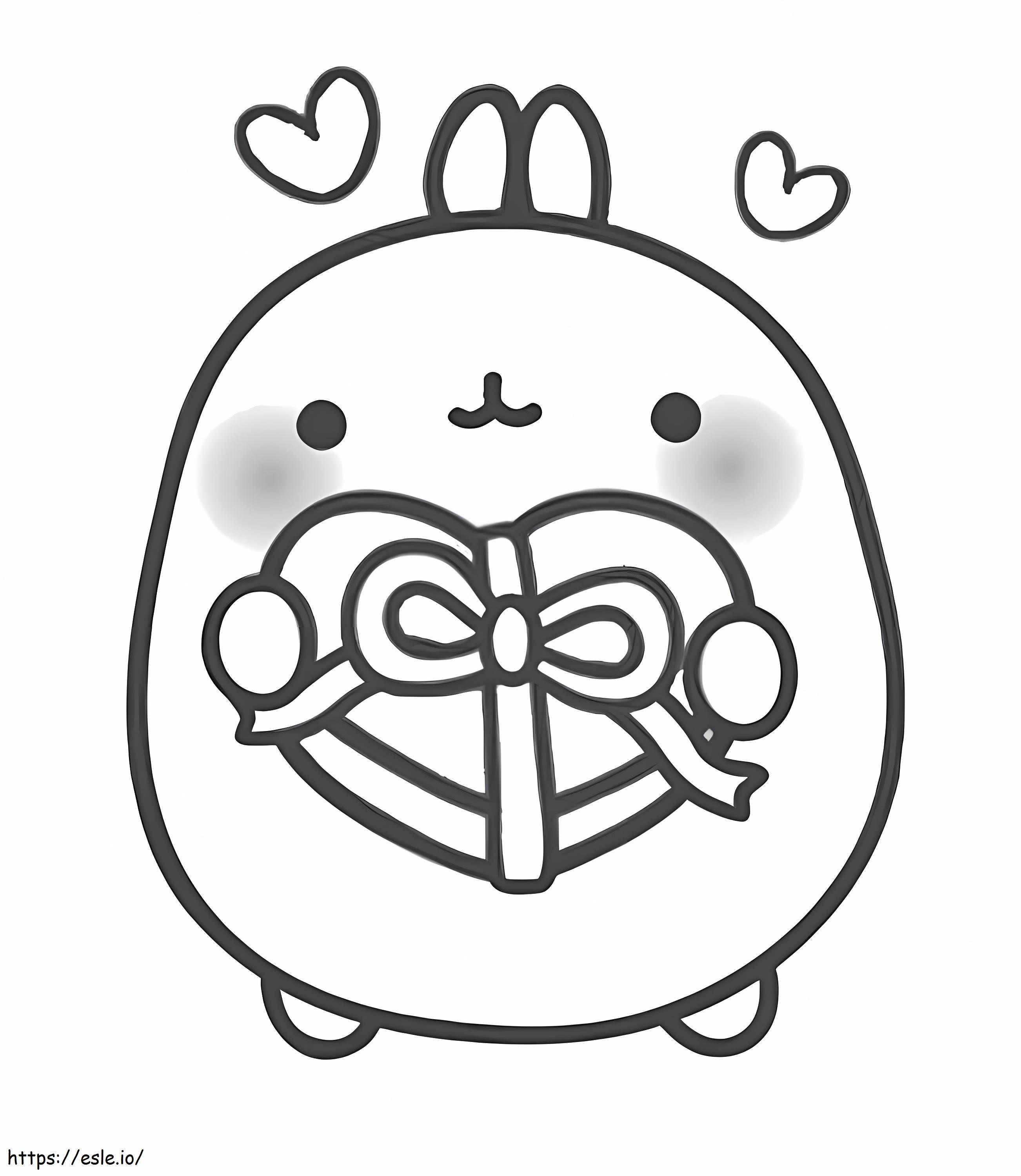 Molang In Love coloring page