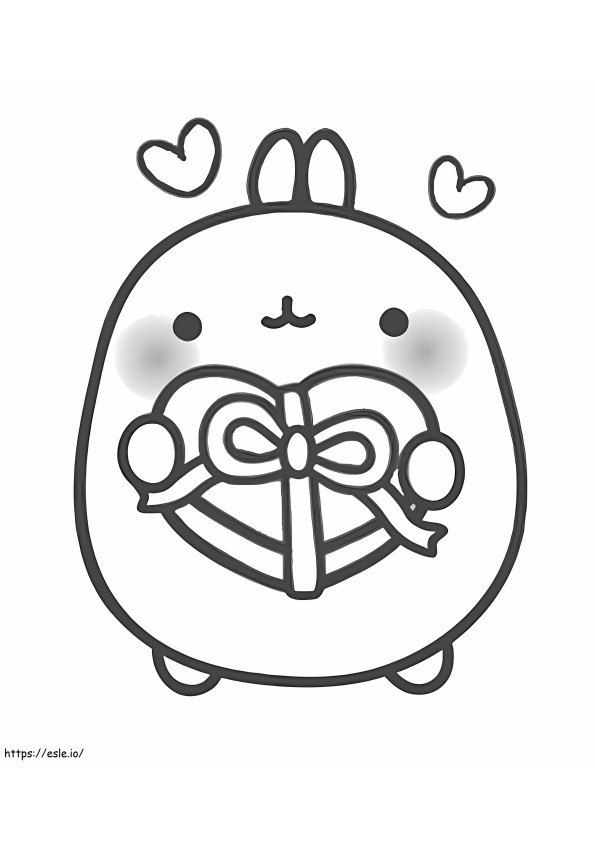 Molang In Love coloring page