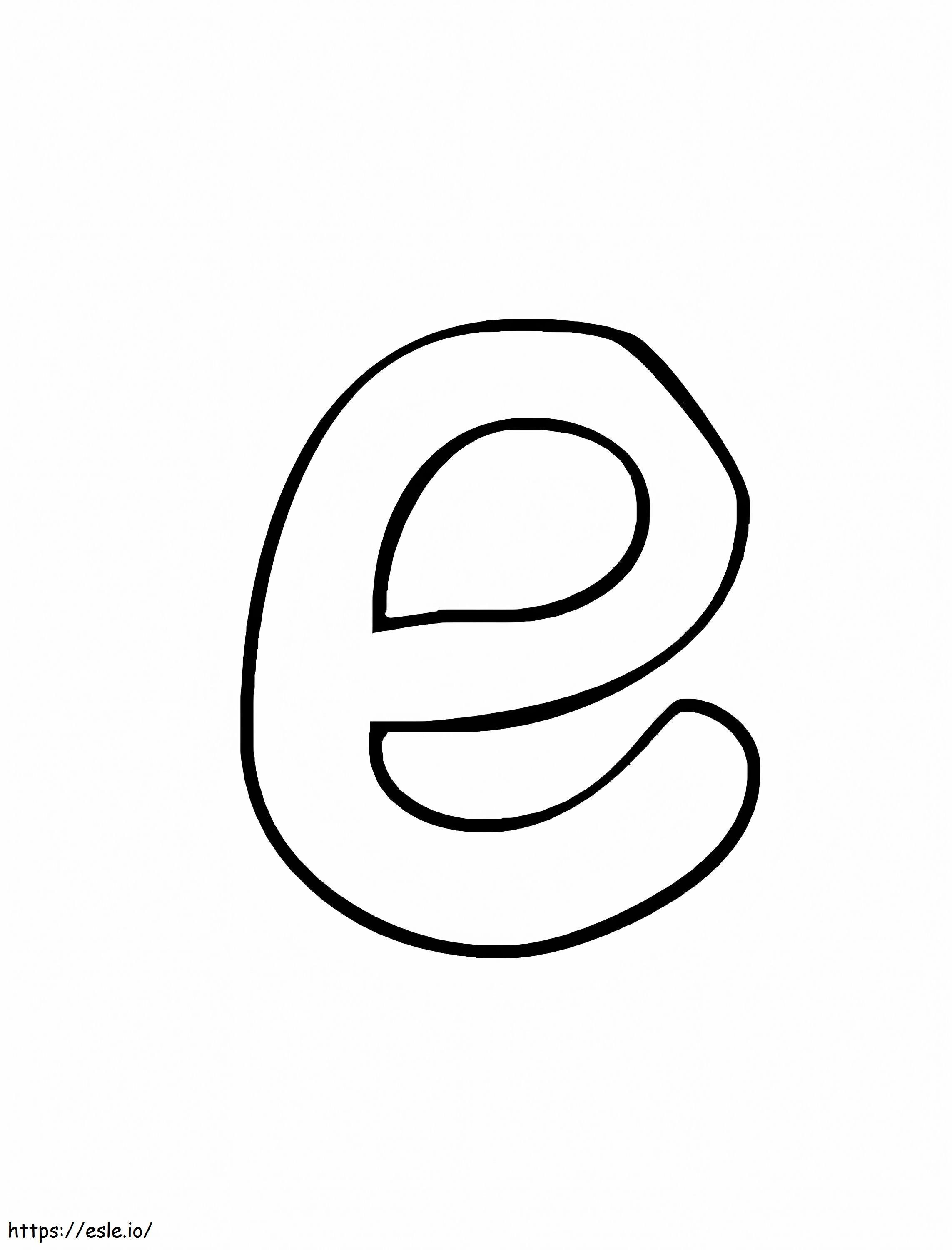 Kirjain E 1 värityskuva