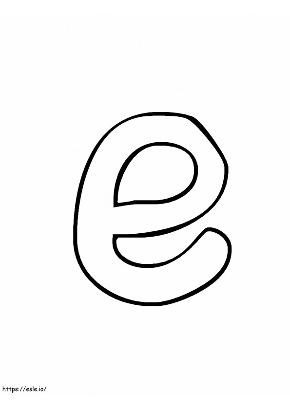 Litera E 1 de colorat