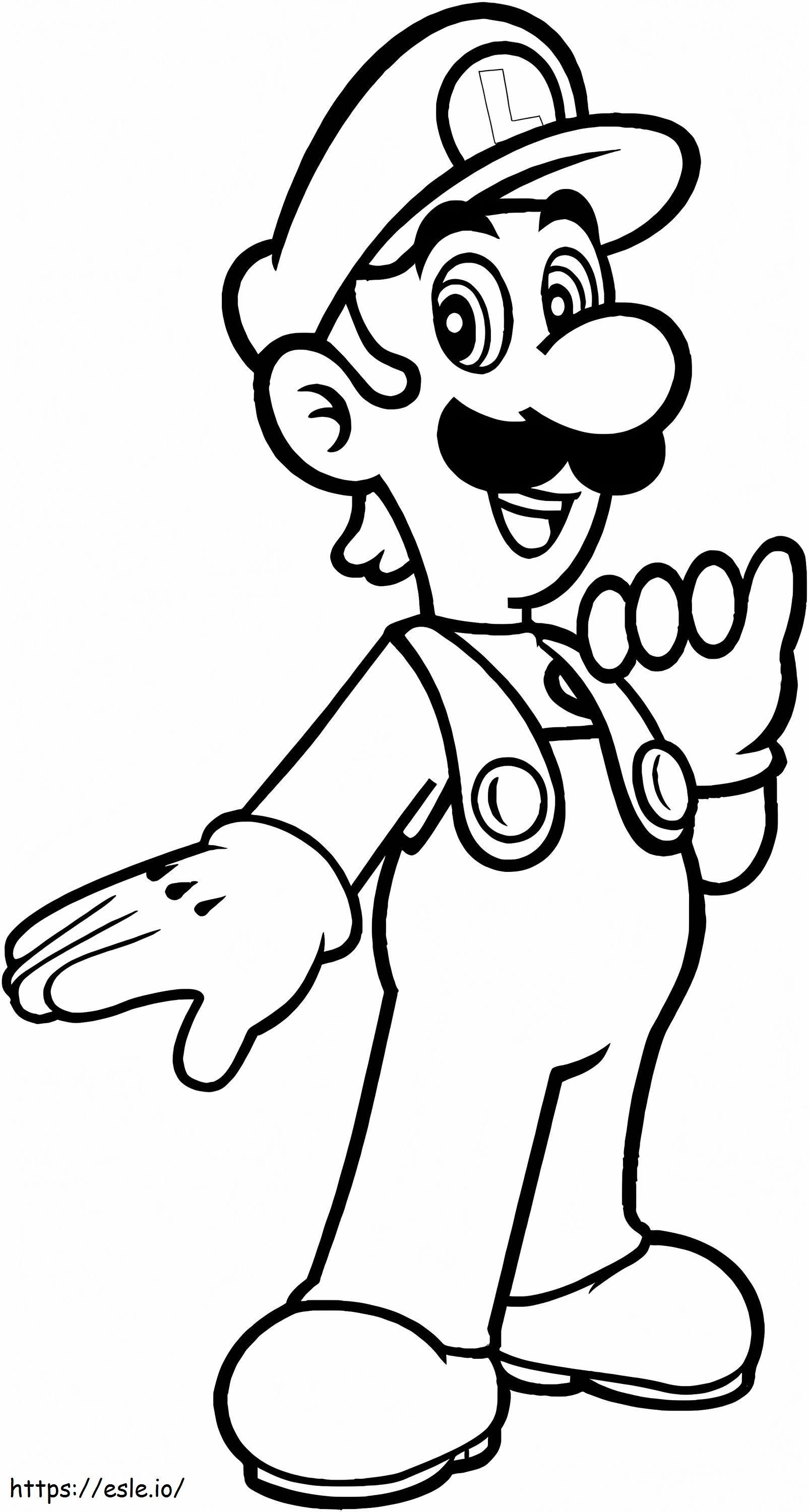 Coloriage Luigi amusant à imprimer dessin