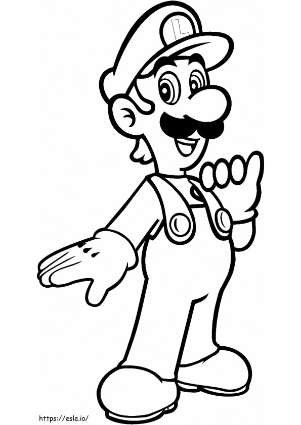 Luigi divertido para colorear