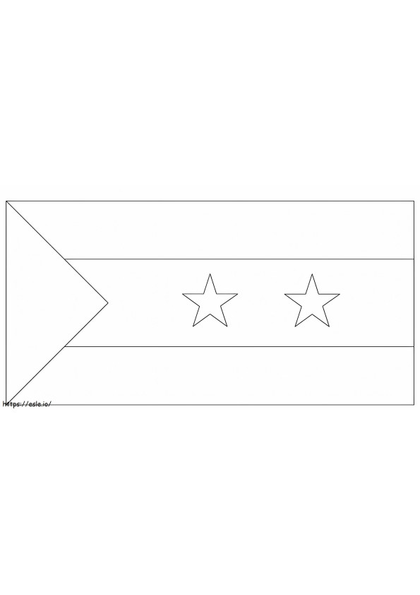 Bandeira de São Tom e Príncipe para colorir
