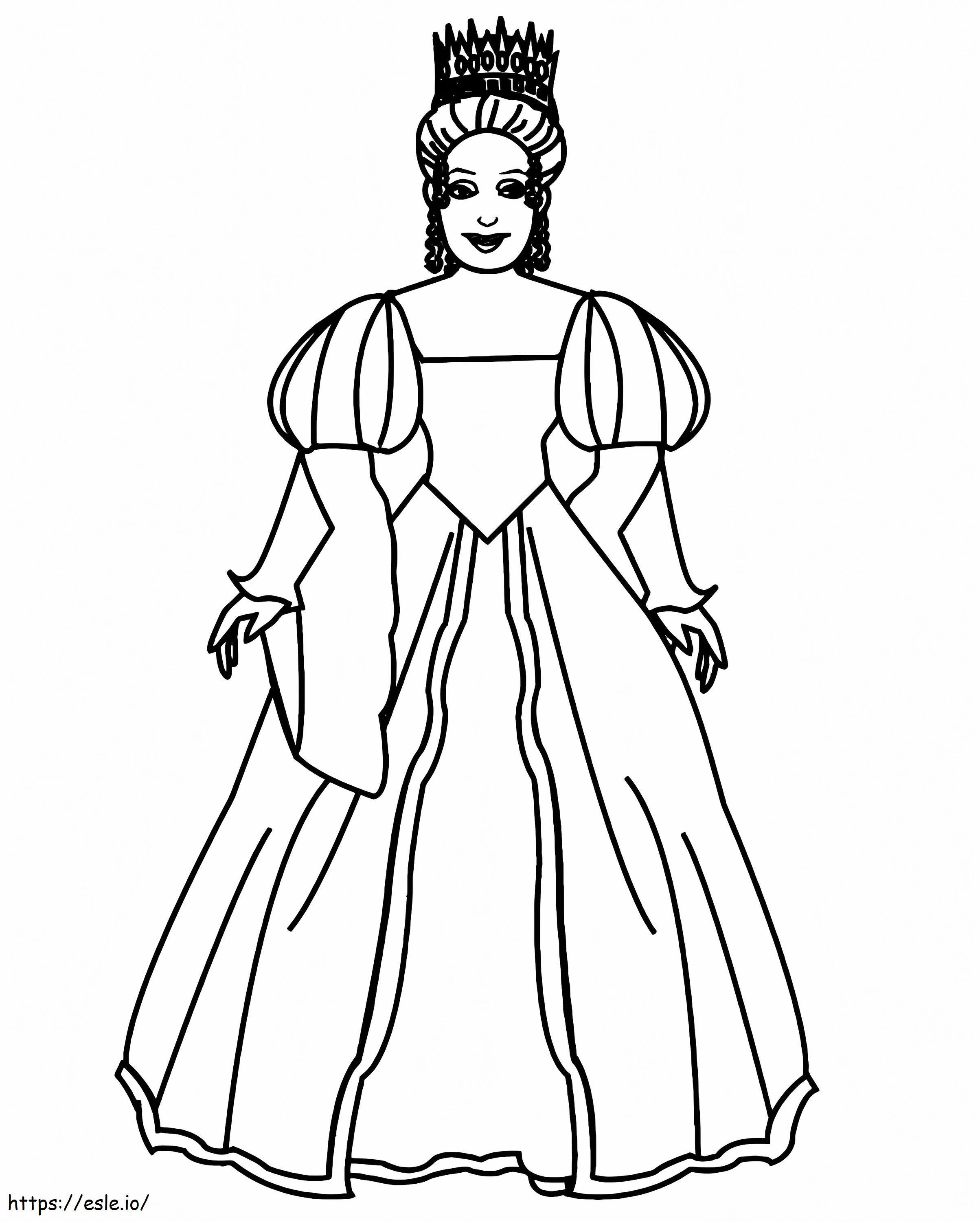 Wonderful Queen coloring page