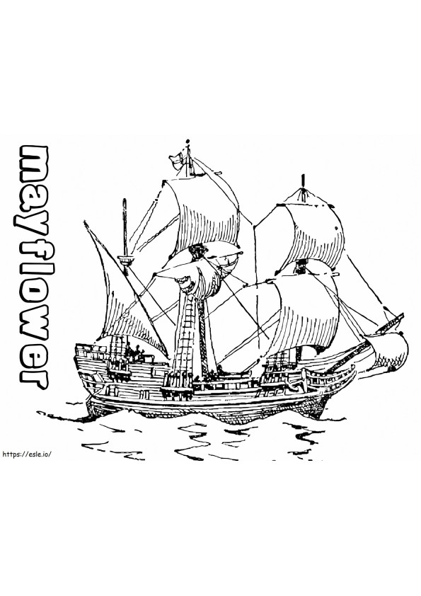 Mayflower 11 para colorir