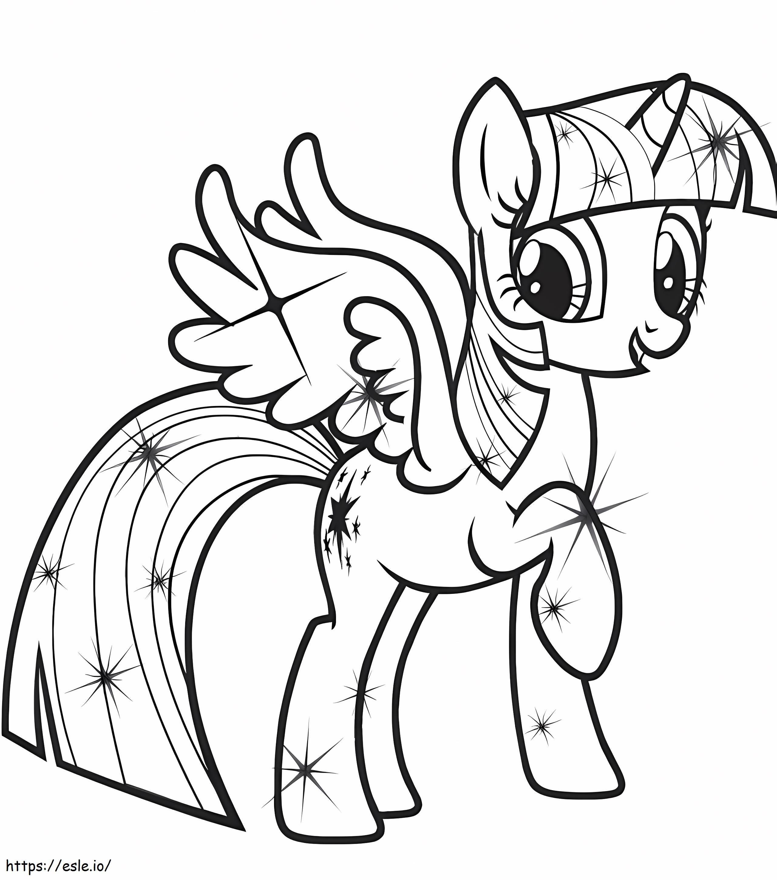 Happy Twilight Sparkle coloring page