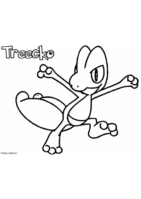 Coloriage Pokémon Treecko imprimable à imprimer dessin