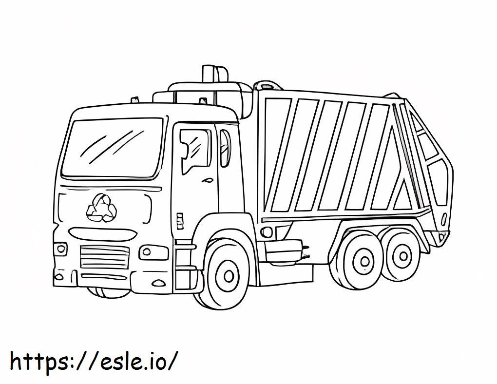 Basic Garbage Truck coloring page
