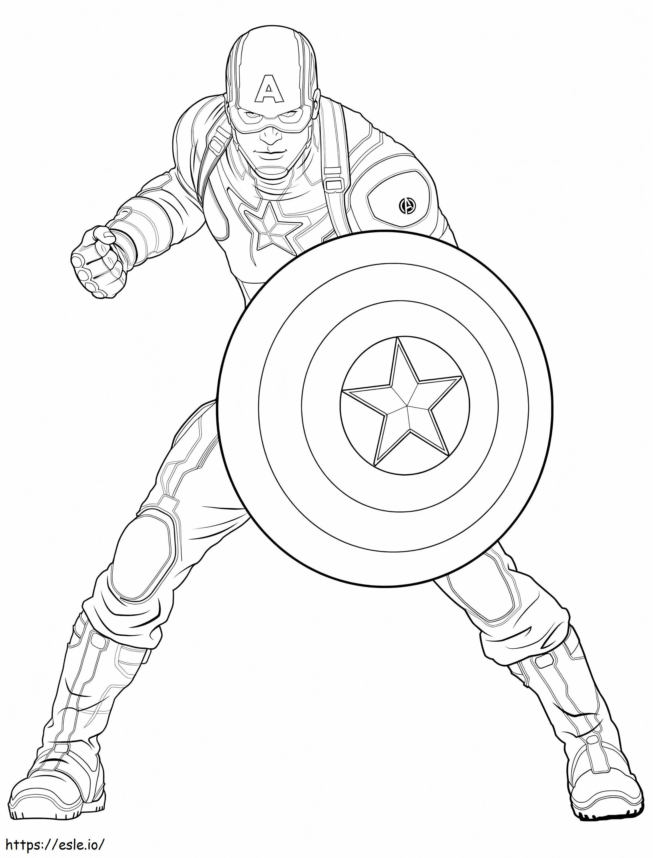 Capitán América 4 para colorear