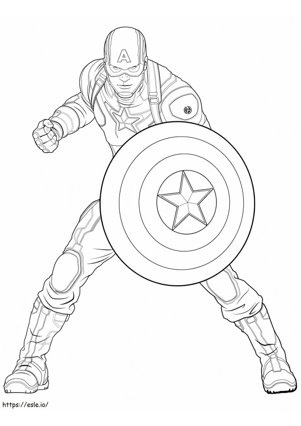 Captain America 4 coloring page